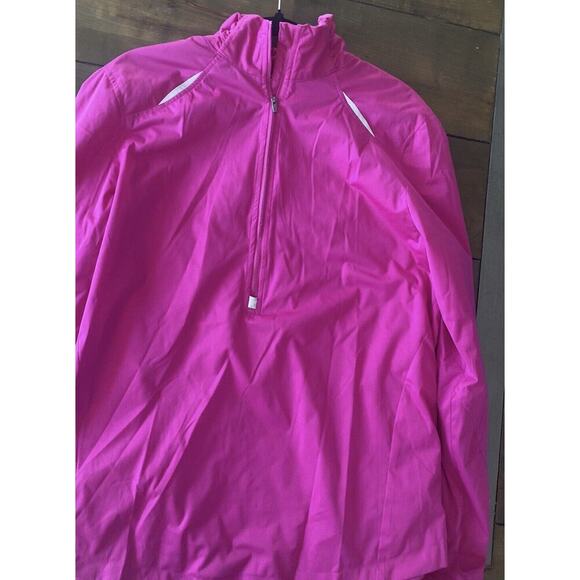 Chase 54 Womens Pink Performance Activewear Jacket Pull On 1/2 Zip Large - Picture 4 of 7